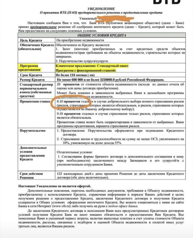 Скан одобрения · ВТБ, 3 250 000 ₽